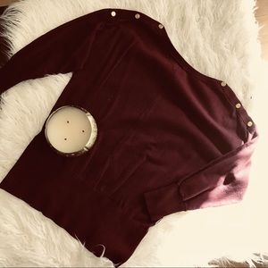 GAP DOLMAN STYLE SWEATER IN BURGUNDY